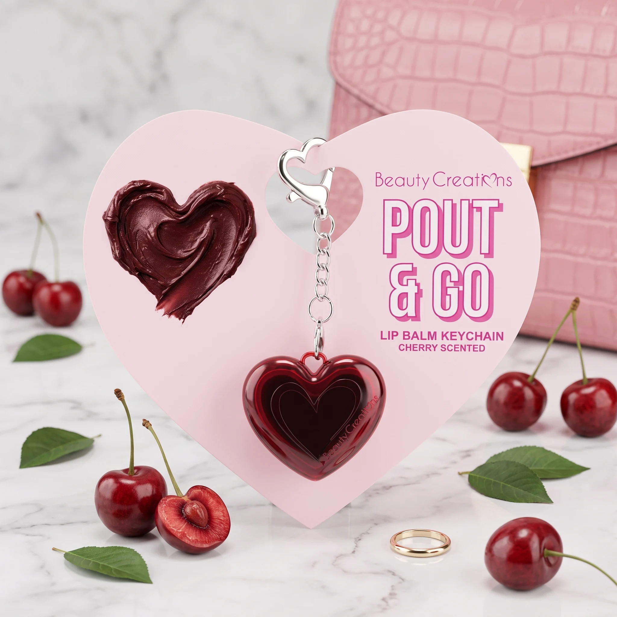 BALSAMO LABIAL HEAR SHAPE CHERRY SCENTED BEAUTY CREATIONS