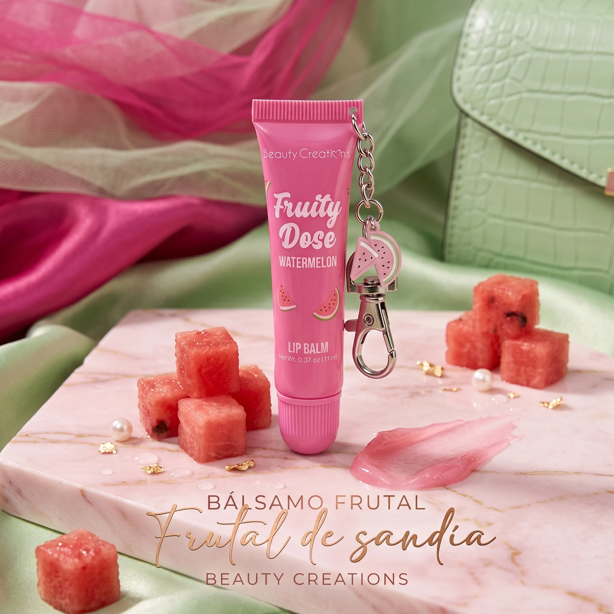 BALSAMO LABIAL LIQUIDO FRUITY DOSE WATERMELON WITH HANG TAG BEAUTY CREATIONS